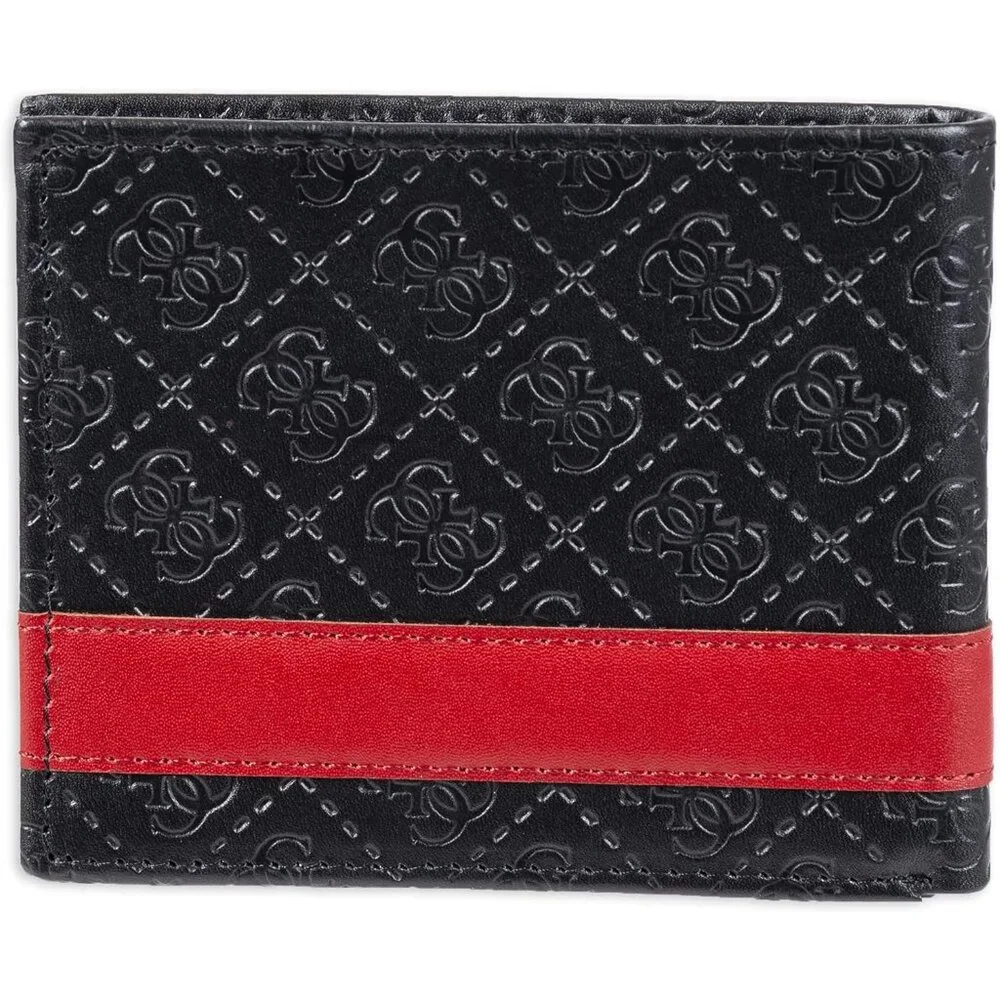 Men's Genuine Leather Slim ID window, 2 slip pockets Bifold Wallet